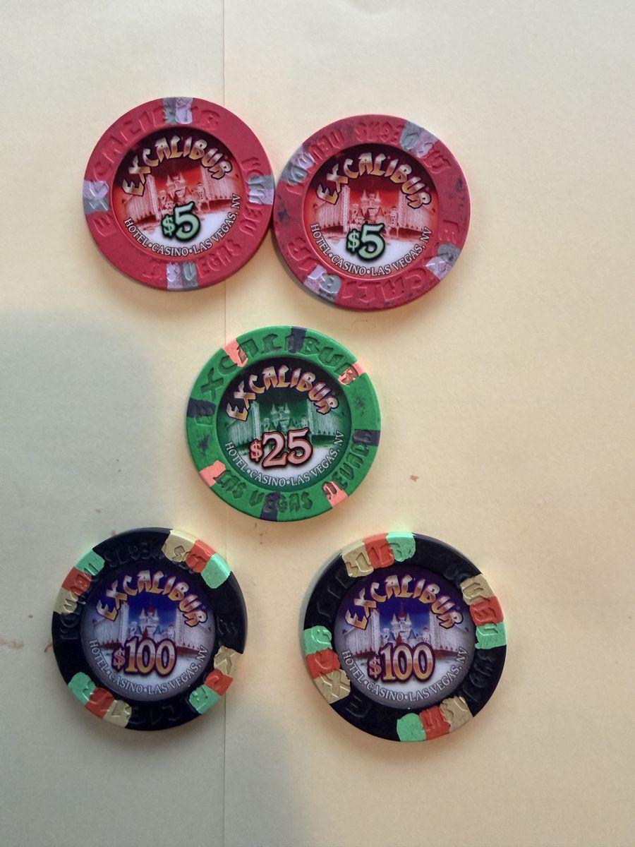 $235 Excalibur Table Game Chips (Vegas)