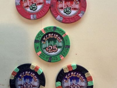 $235 Excalibur Table Game Chips (Vegas)