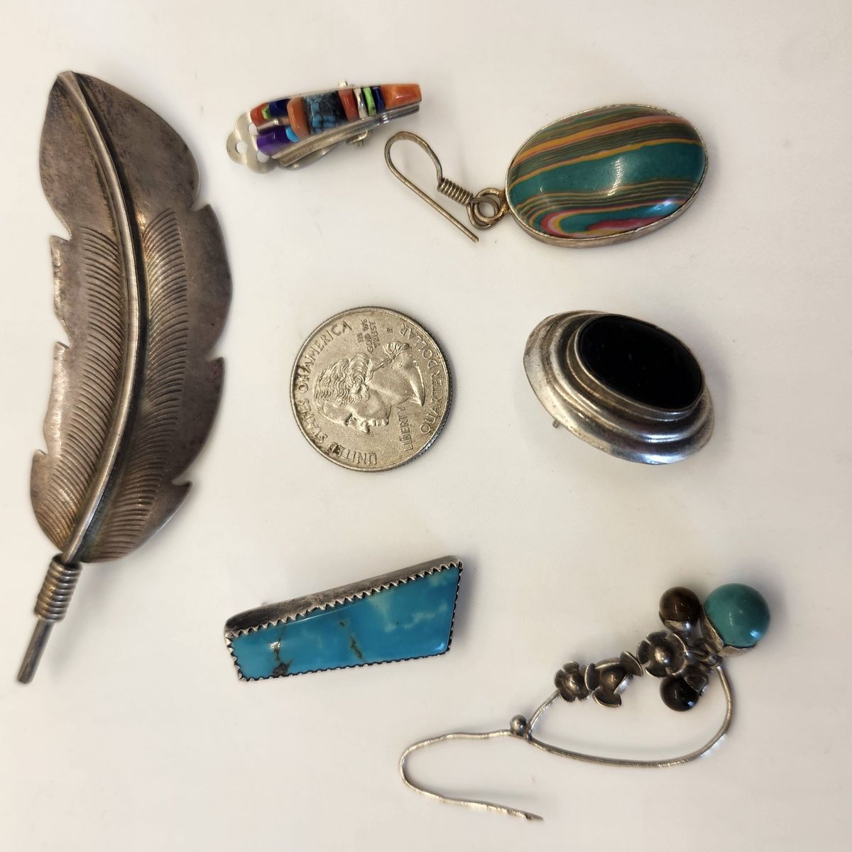 Lot of Sterling Native American and Southwestern S