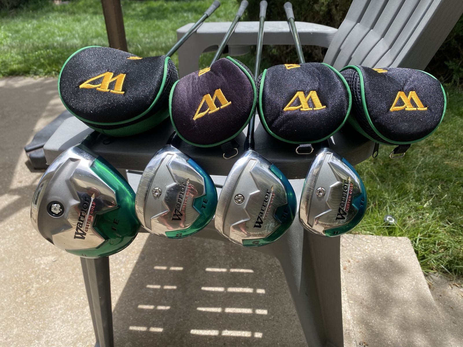 Warrior Custom Golf Graphite X, 3, 4, 5, 5 Iron & Wedge. Price is for the Set!! Half are New!