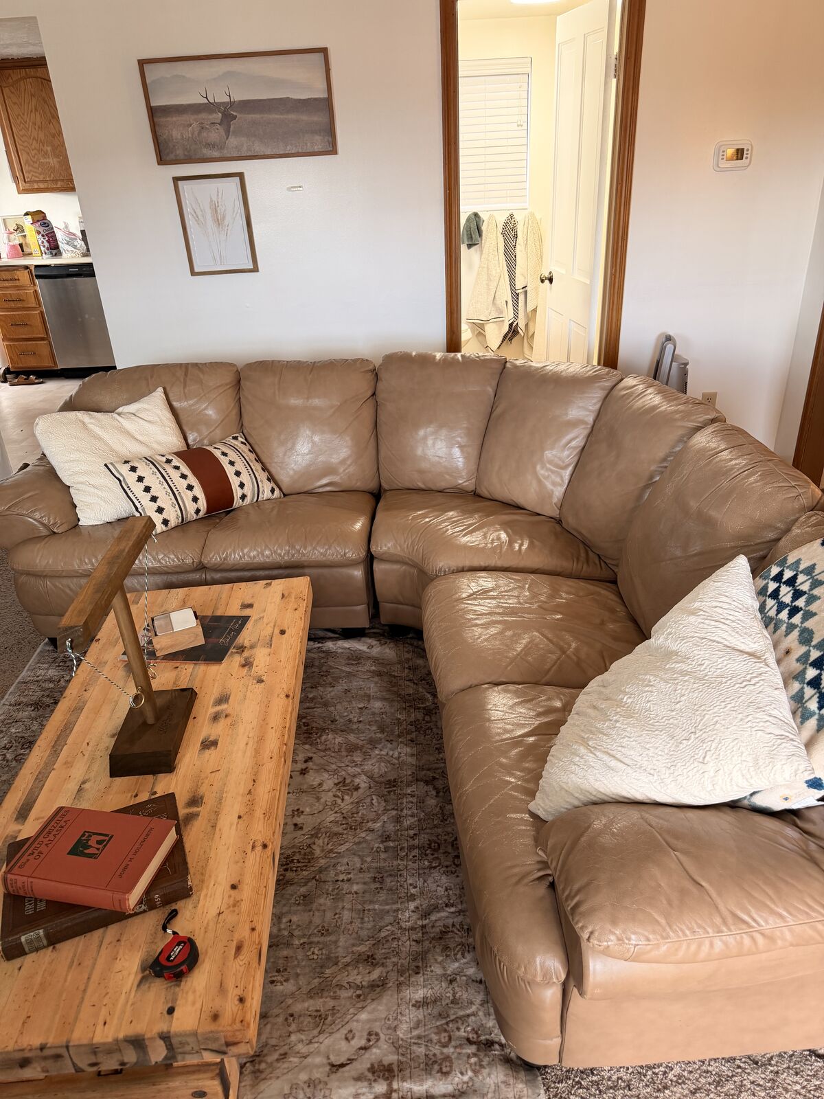 Small Leather Sectional