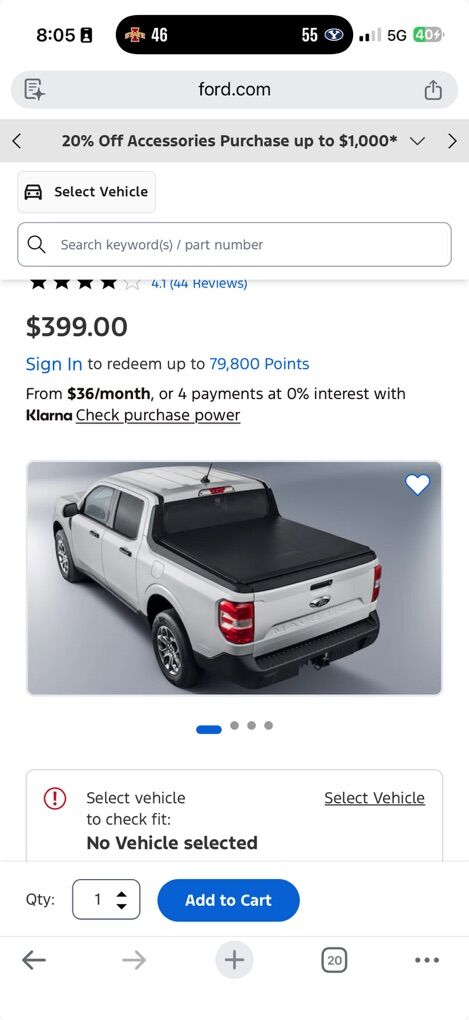 Maverik  Soft Tonneau In Excellent Condition