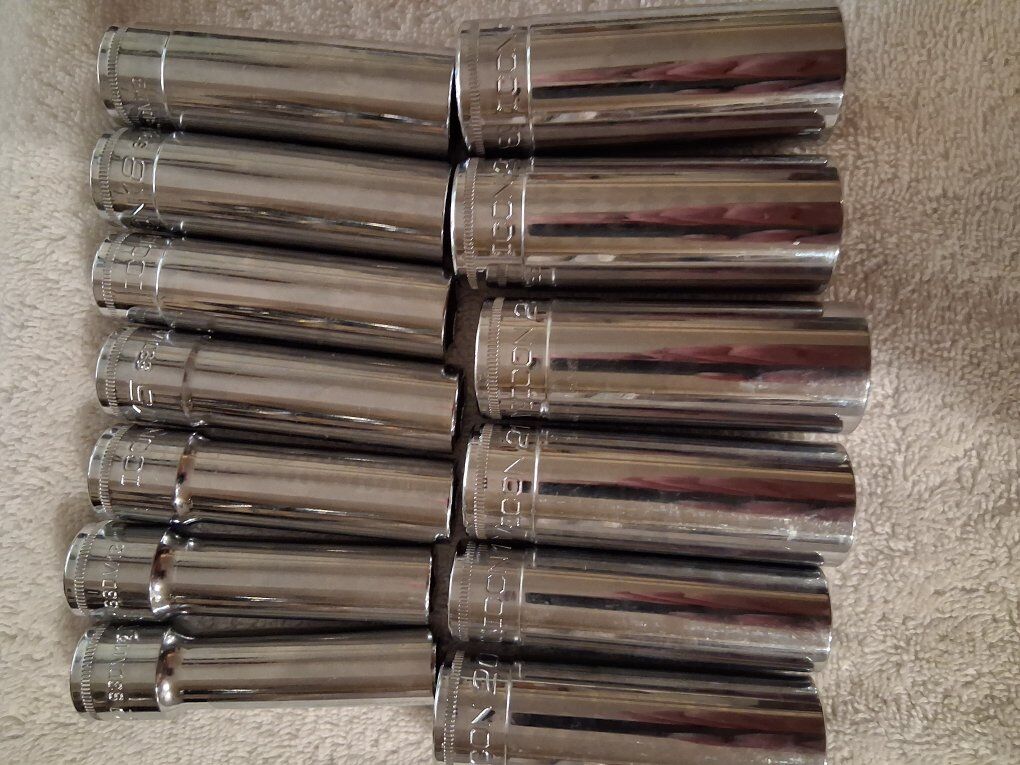 Icon 1/2 inch drive deep well , sockets set