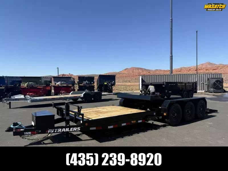 PJ Trailers 7X24 21K T6 6" CHANNEL TILT Equipment Trailer