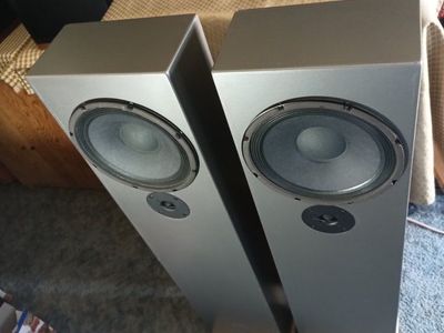 Pair of DIY Floorstanding Tower Speakers in Gray Cabinet Finish
