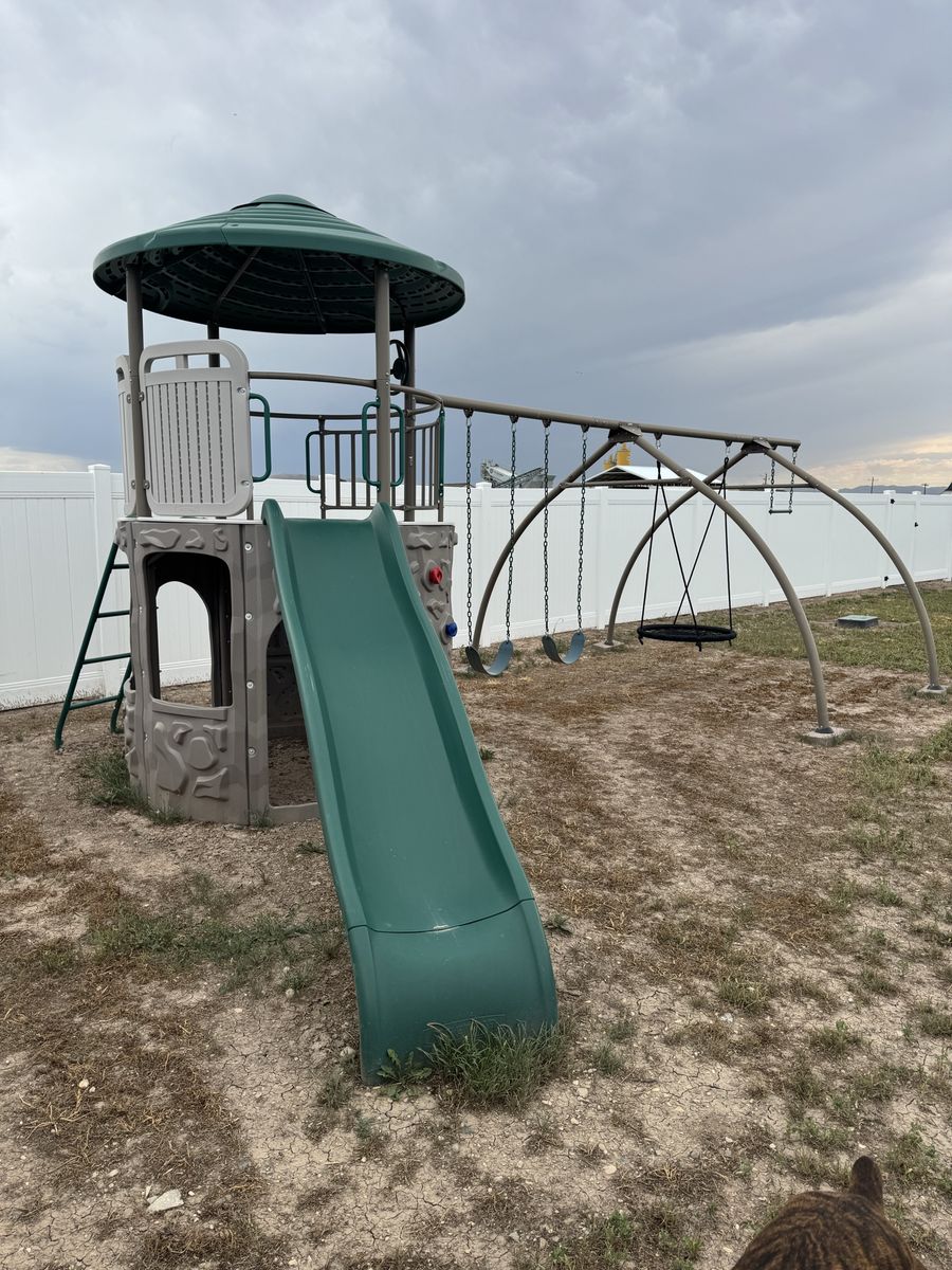 Lifetime  Adventure Tower with Spider Swing .