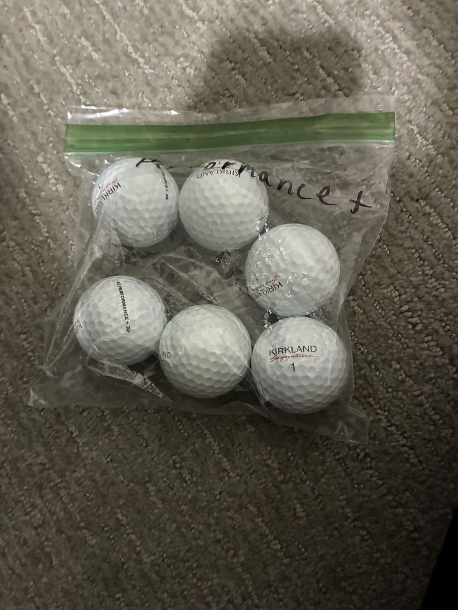 6 Kirkland performance + golf balls