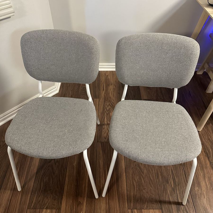Dining Room Chairs (set of 2) - Gray/beige