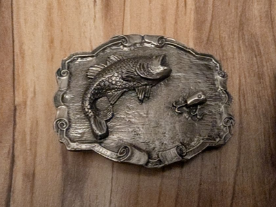 Large Mouth Bass Fish Belt Buckle