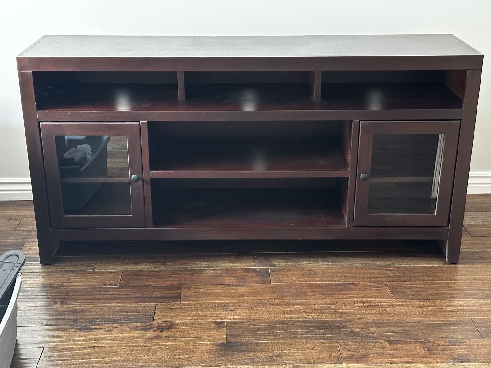 Solid Wood Entertainment Cabinet – Excellent Condition