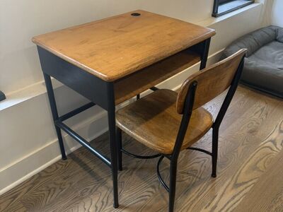 Vintage Heywood Wakefield School Desk And Chair