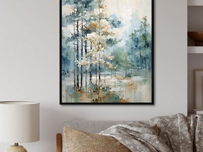 NEW 30x40 Pine Tree Enchanted Forest II - Tree Pine Wall Art