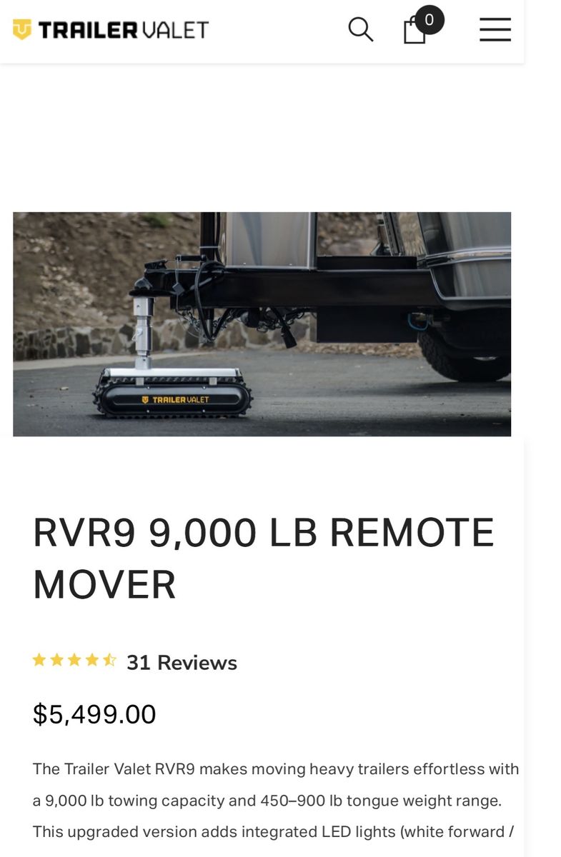 Trailer Valet RVR9 Remote Controlled Trailer Mover - 9,000 lbs Towing Capacity