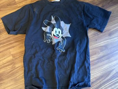 Disney Oswald the Lucky Rabbit Black T-Shirt Men's - Small No Graphic Fading