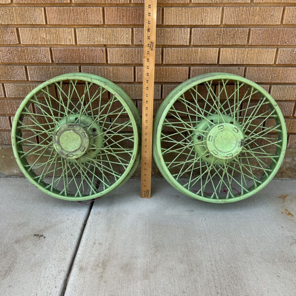 2 Antique Wire Spoke Wheels Split-Rim Widowmaker