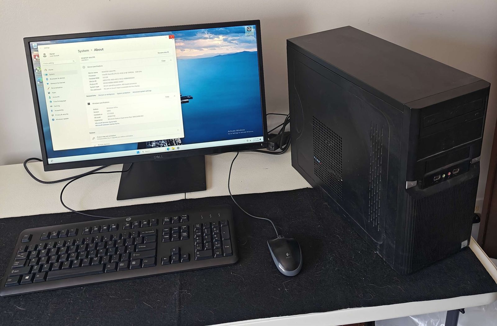 Gaming computer set up win11 w/ RX 480 8gb & Xeon 6core