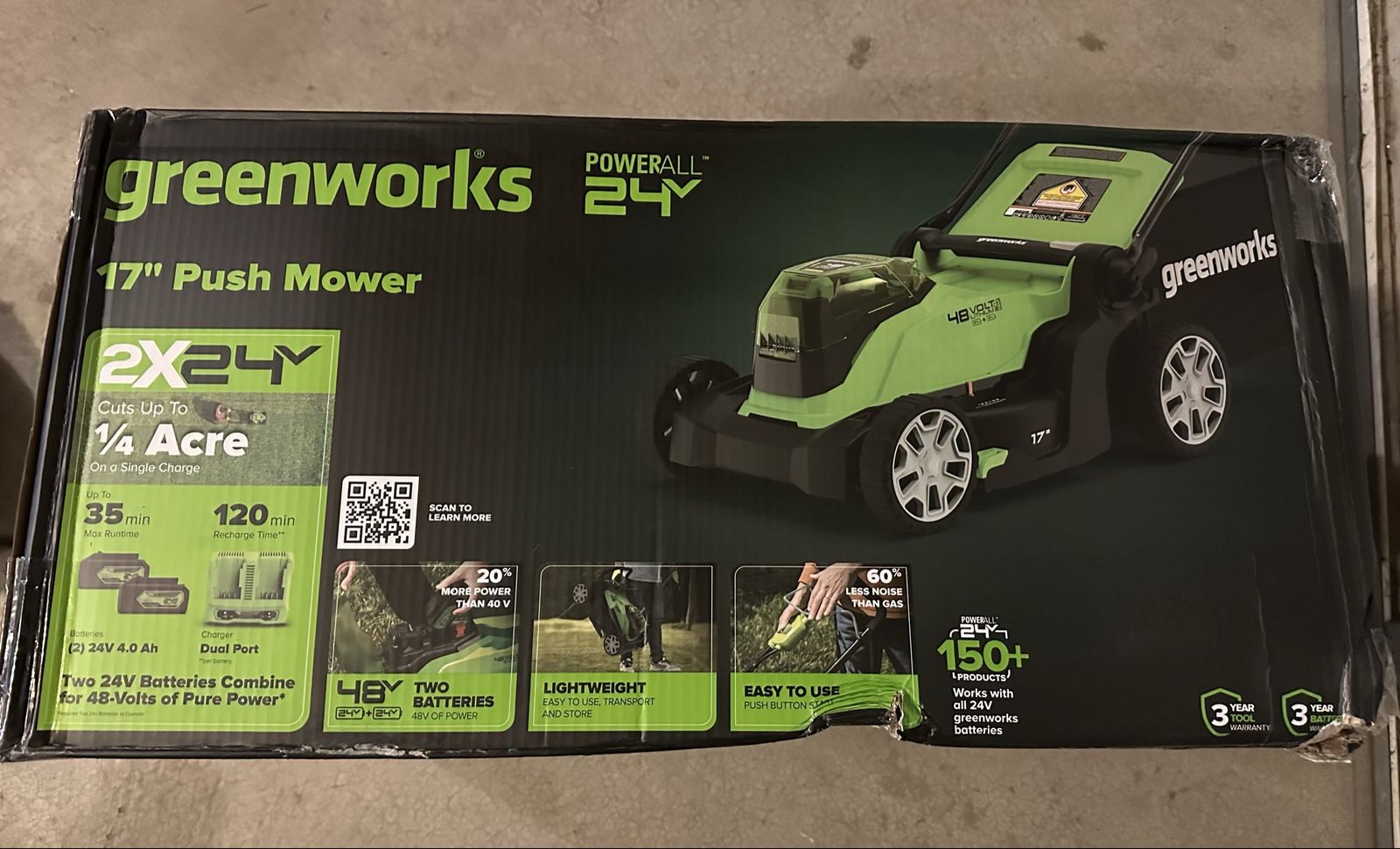 Greenworks Lawnmower NEW