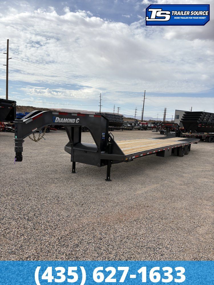 8.5x40 Diamond C FMAX-HDT 216 Gooseneck Hydraulic Dovetail Equipment Trailer - 40K GVWR - ABS Brakes, Hydraulic Jack(s)