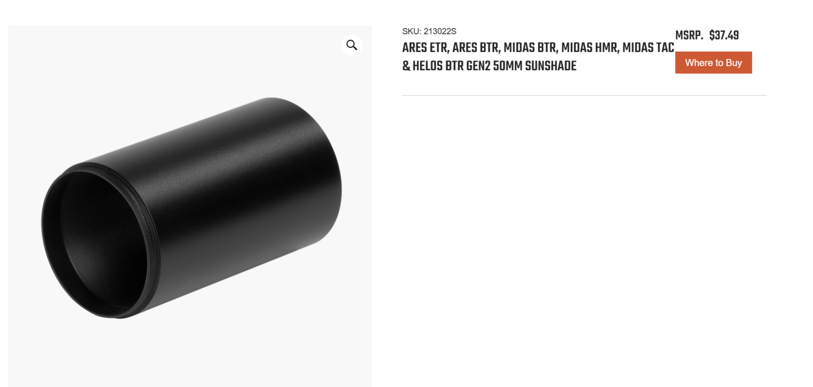 Athlon scope 50mm sun shade