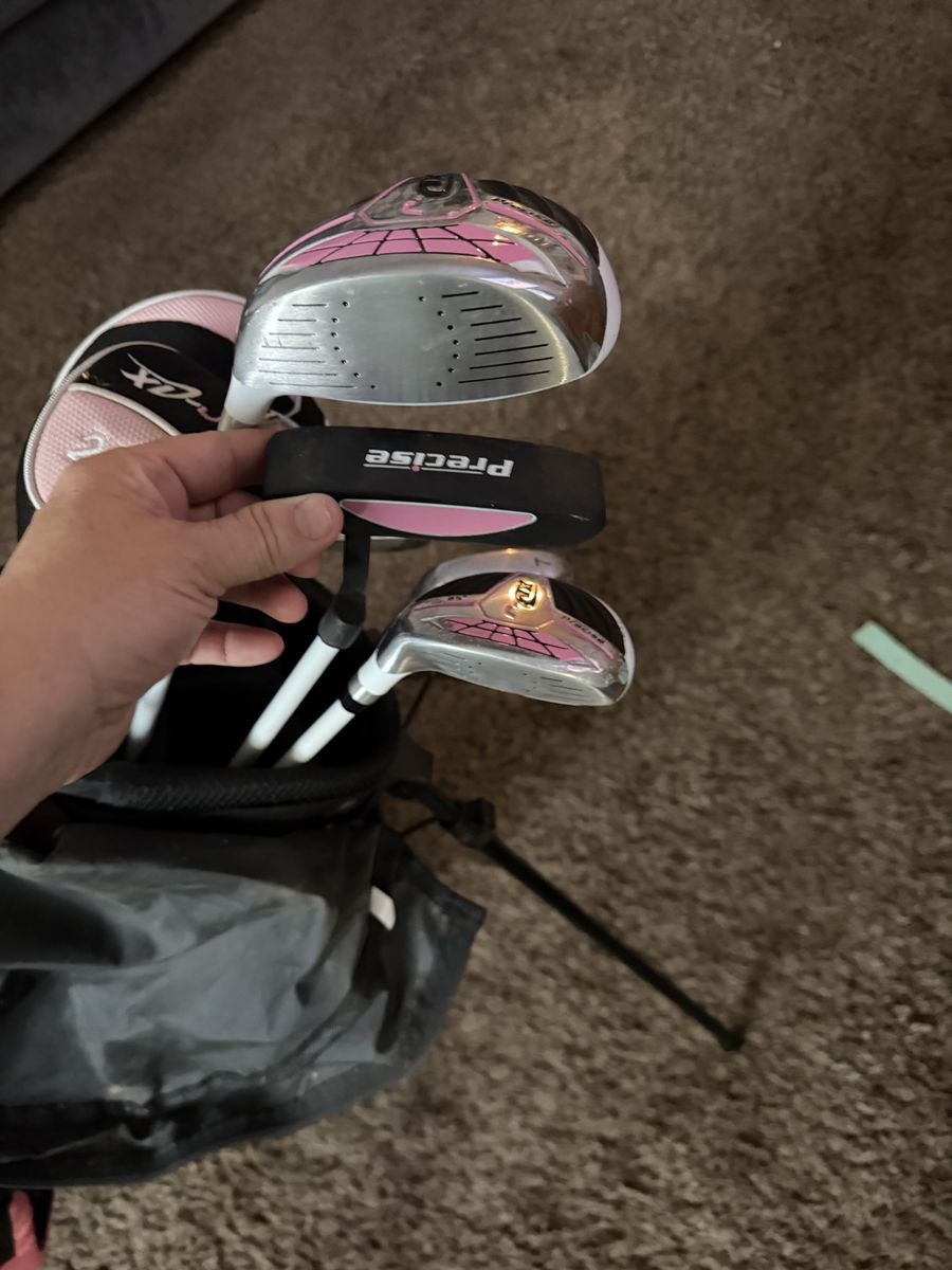 Precise XD-J Girls Youth Golf Club Set with Stand Bag - Pink