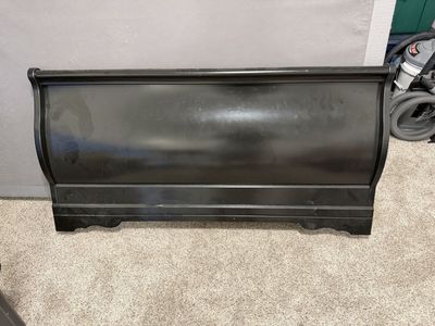 Black Wooden Headboard - Sleigh Style, Queen Size, UsedGood Condition