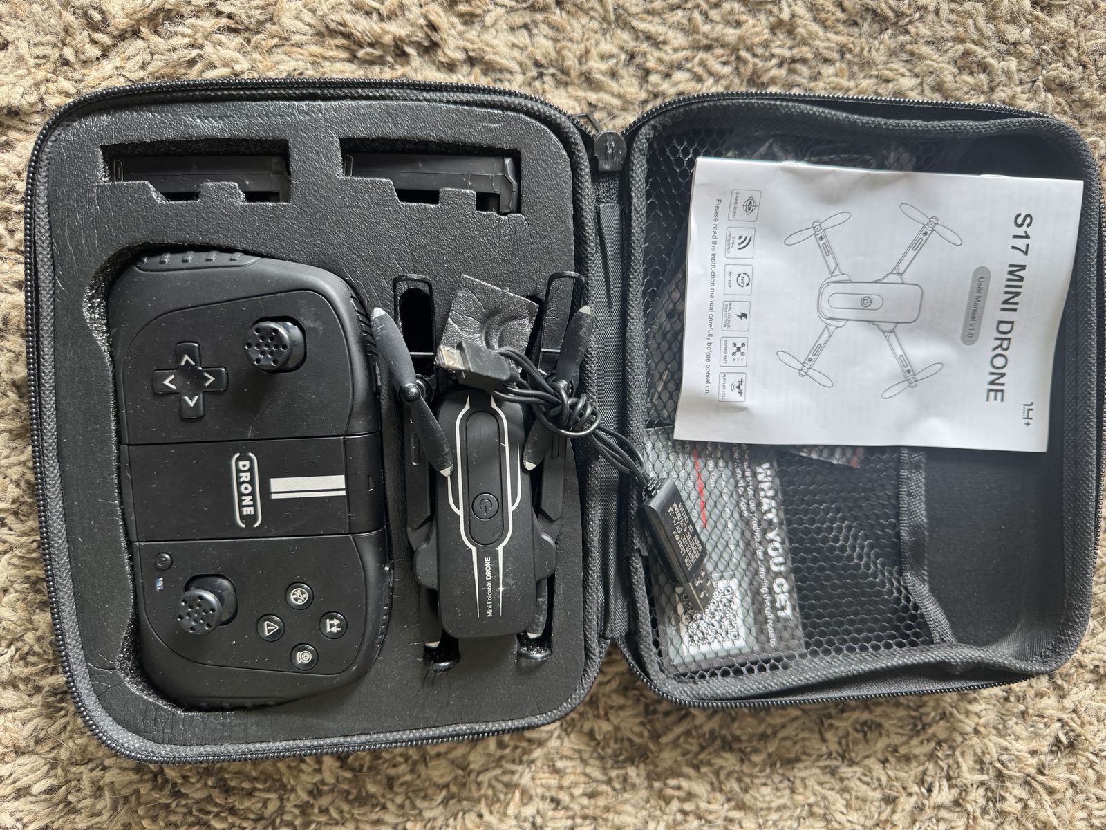 S17 Mini Drone with Case, Controller