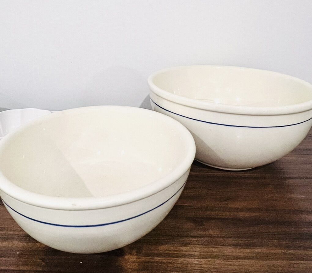 Vintage Gaetano Pottery Mixing Bowls - Made in USA
