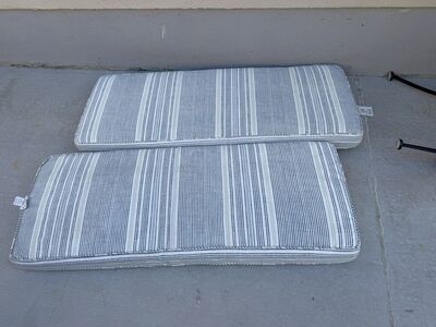 Outdoor bench cushions $25 each 46” L by 18”
