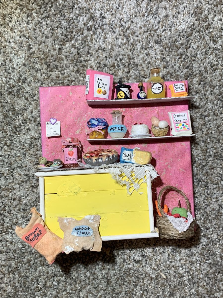 Miniature Kitchen Art Piece