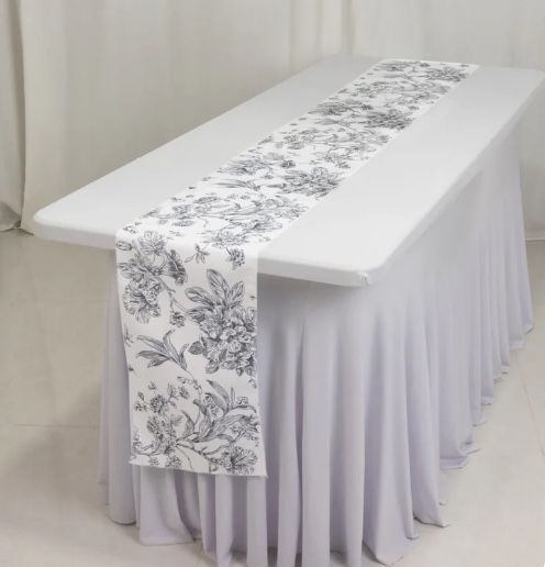 Black French Toile table runners and more
