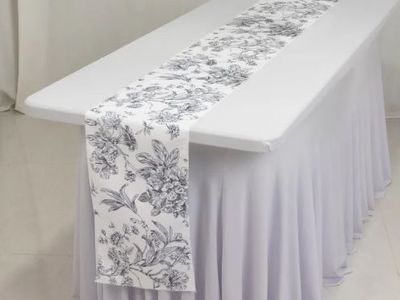 Black French Toile table runners and more
