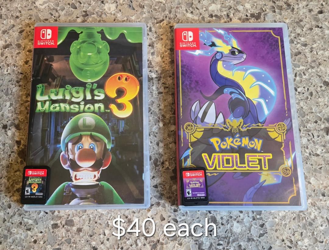 Nintendo Switch games $40 each including PokeMon Violet! trades considered!