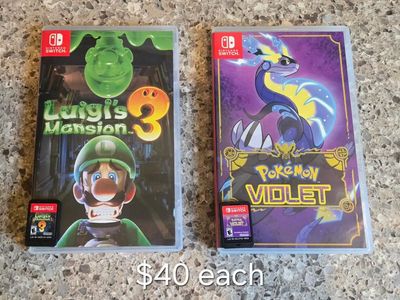 Nintendo Switch games $40 each including PokeMon Violet! trades considered!