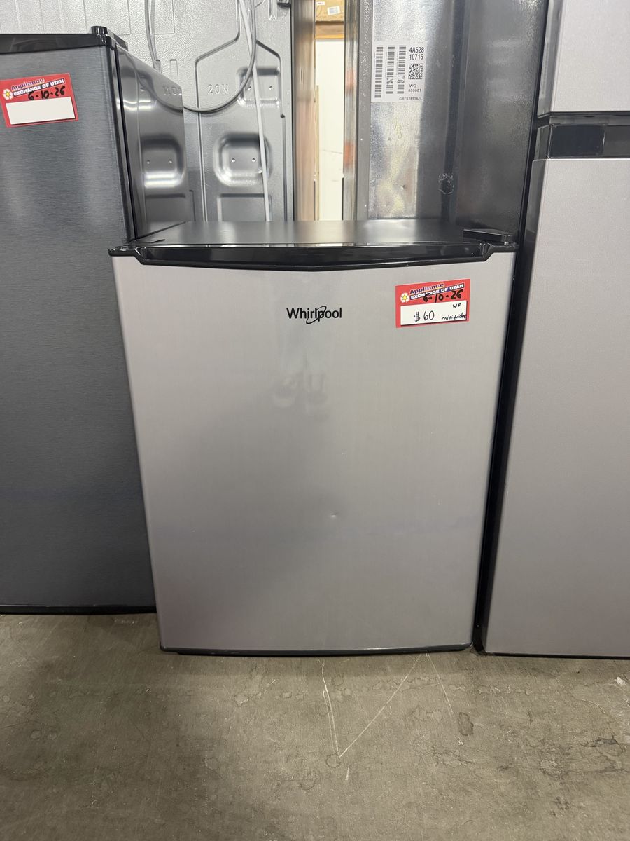 Whirlpool Mini Refrigerator Compact Fridge Stainless Steel Finish