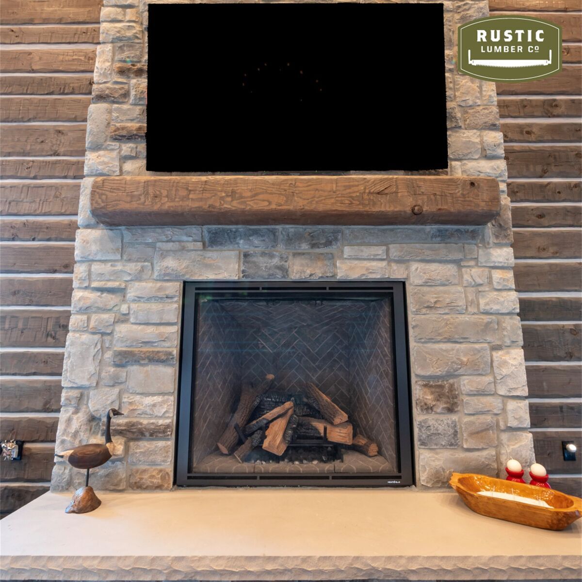 Timber Fireplace Mantels