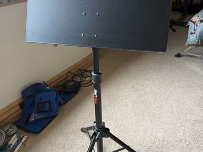 ProLine Black Metal Sheet Music Stand with Tripod Base