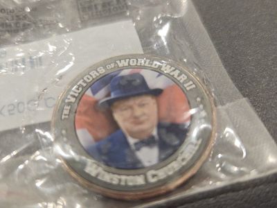 Winston Churchill The Victors of World War II Commemorative Coin / Challenge Coin