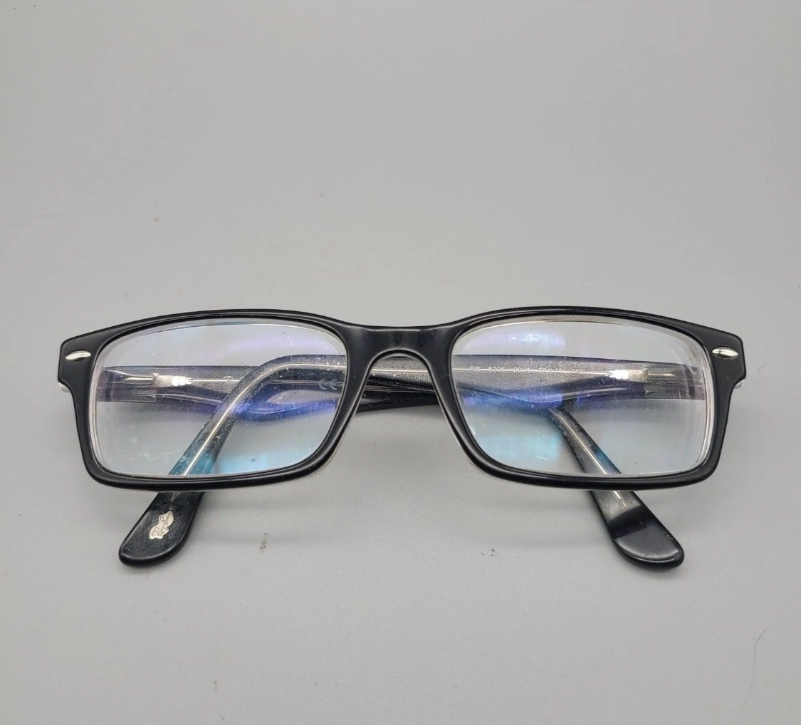 Ray-Ban RB 5206 2034 Eyeglasses Black Clear Rectangular Frames 52-18-140