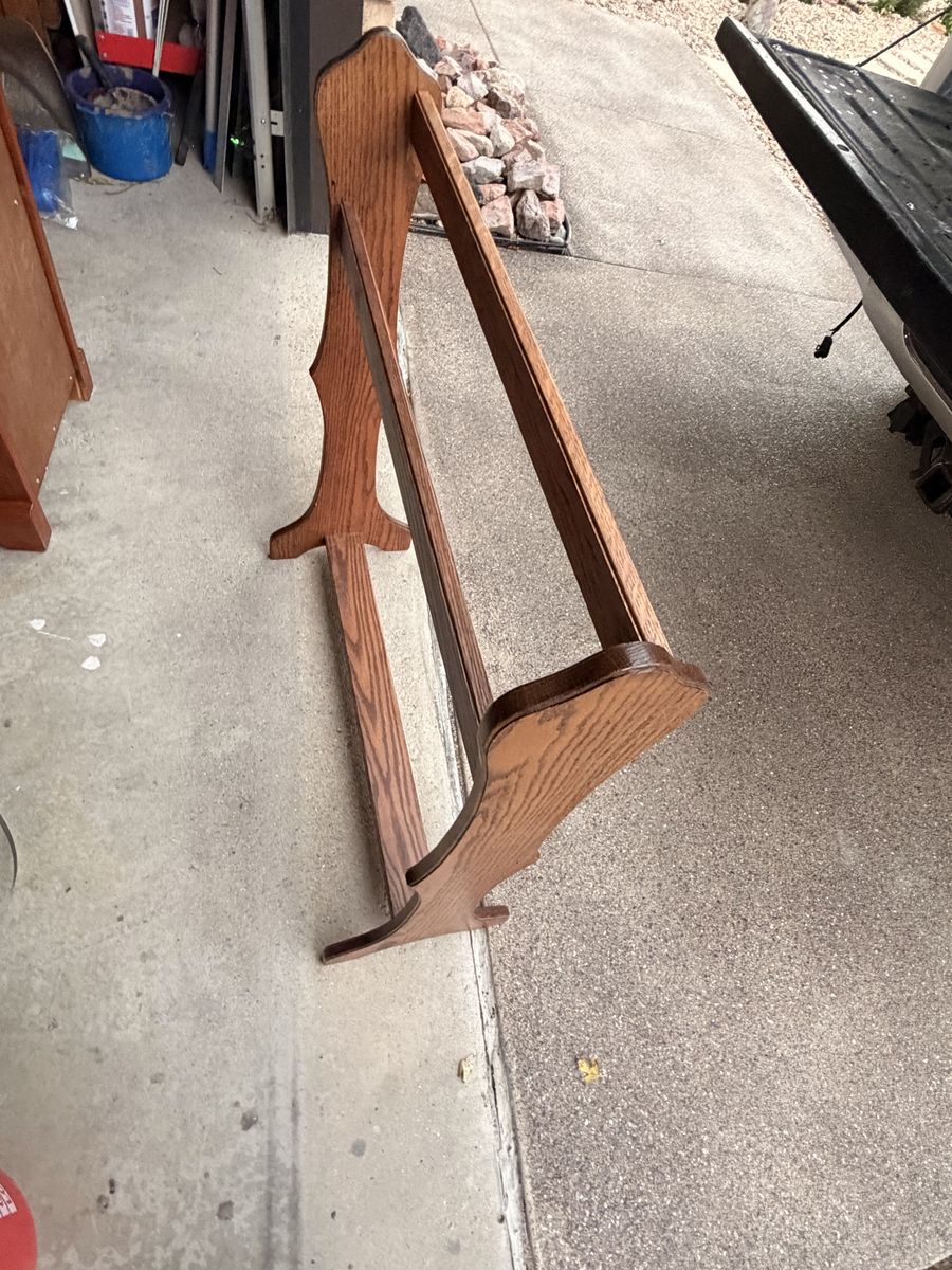 Vintage Wooden Quilt Rack / Blanket Stand