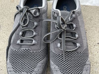 Women's Grey Bozeman Low Leather & Mesh Hiking Shoes Size 10 Excellent Condition
