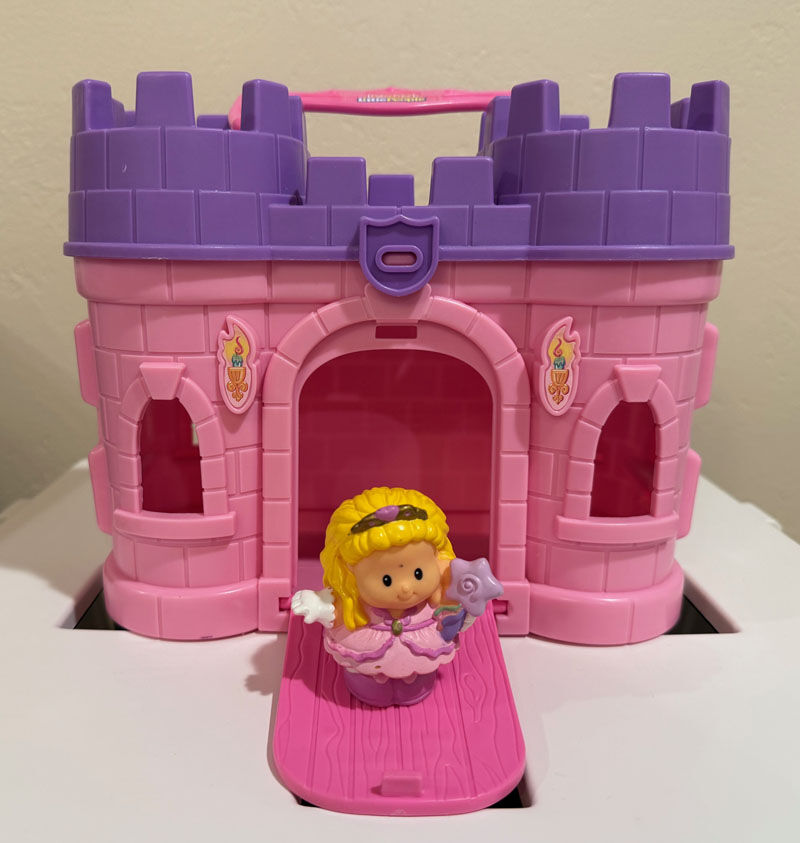 Fisher Price Little People Take Along Play and Go Pink Palace Castle Playset