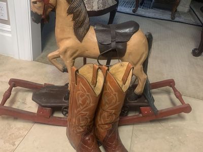 Justin Saddle Tan Custom Calf Skin With Crocodile