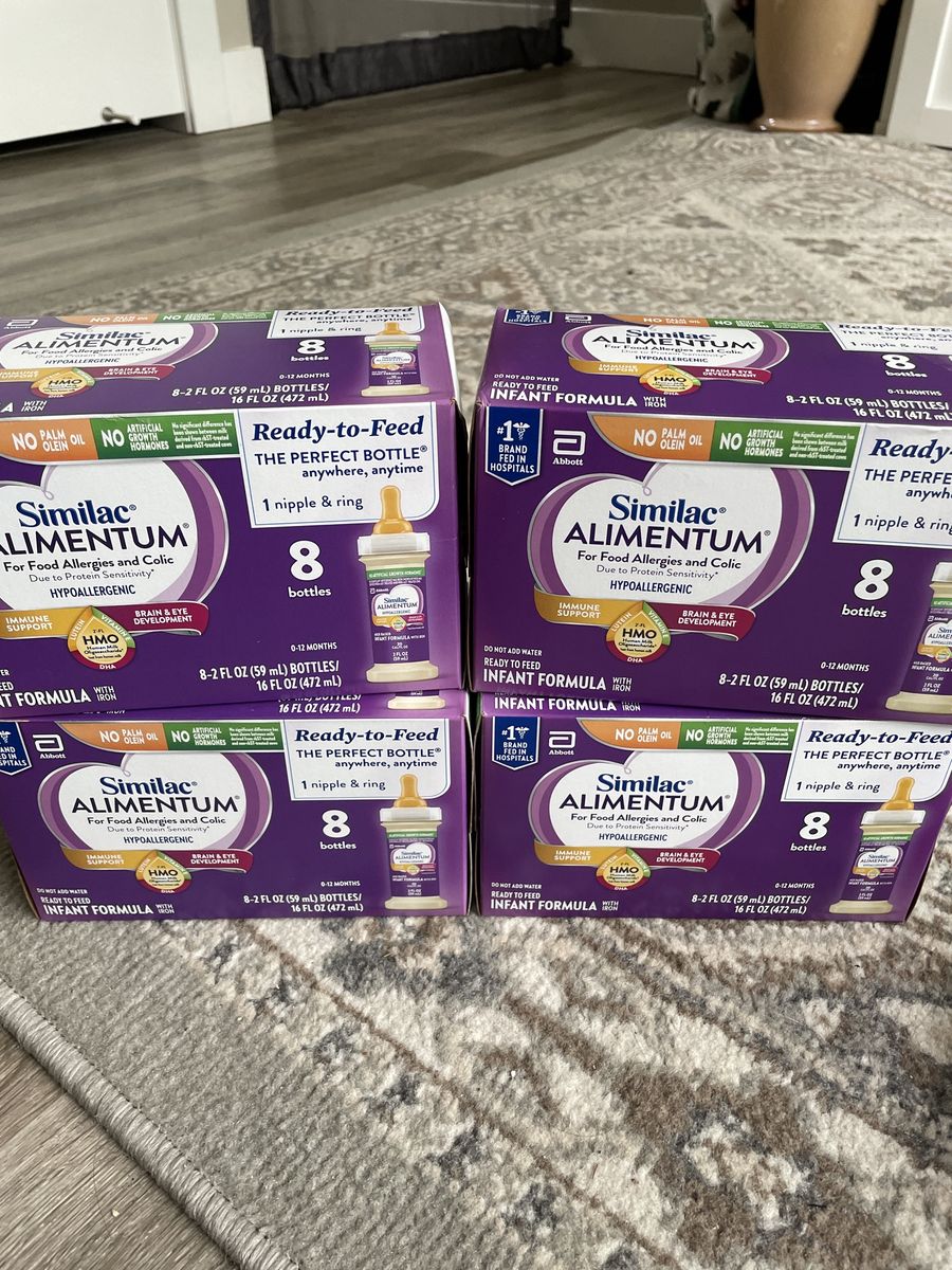 Similac alimentum ready to feed infant formula lot of 4 boxes gluten-free