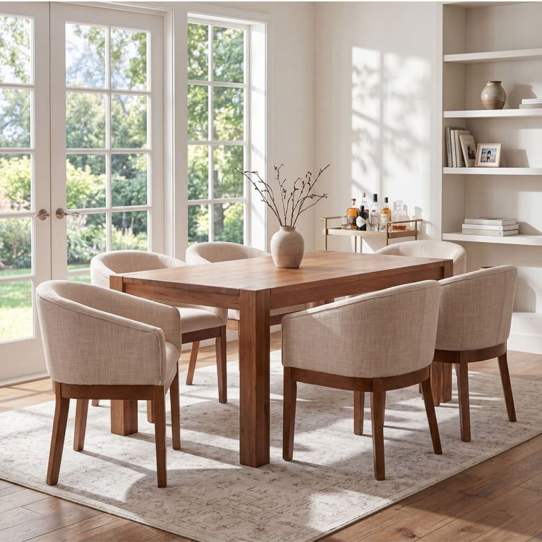 Farmhouse Modern Upholstered Dining Chairs Set of 4