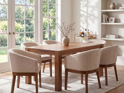 Farmhouse Modern Upholstered Dining Chairs Set of 4