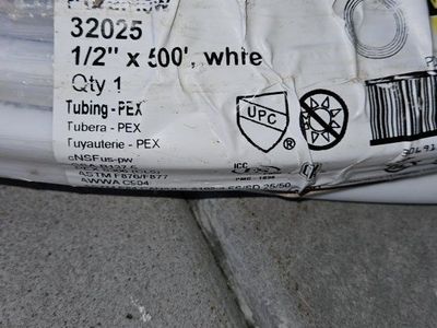 Viega PureFlow PEX Tubing 1/2 in x 100 ft White SDR-9 CTS