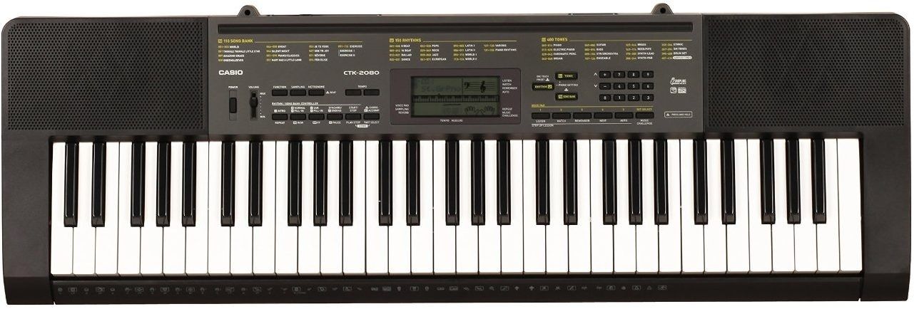 Casio CTK-2080 61-Key Portable Keyboard with Stand - Excellent Condition