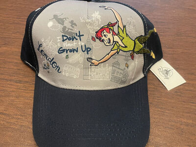 Peter Pan Believe You Can Fly Don't Grow Up Cap Hat Adjustable NEW Adult