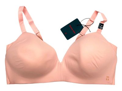 NEW Tommy John Comfort Smoothing Lightly Lined Wireless Bra 38C Peachskin Pink