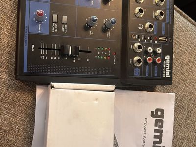 Gemini Gem-05usb Bluetooth Audio Mixer, New